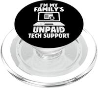C'est drôle, Je suis Le Support Technique Non rémunéré de ma Famille PopSockets PopGrip pour MagSafe