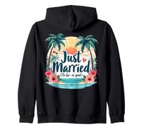 C'est drôle, Je Viens de me marier, jusqu'à présent, de Bonnes Vacances de Noces Tropicales Sweat à Capuche