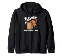 C'est drôle, Juste Un caissier Qui Aime Les Chats, Un employé de Magasin de détail Sweat à Capuche
