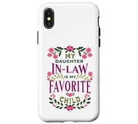 C'est drôle, ma Belle-Fille est ma Famille Florale préférée Coque pour iPhone X/XS