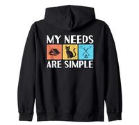 C'est drôle, Mes Besoins sont Simples, Les guimauves pour Chats de Camping Sweat à Capuche