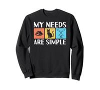 C'est drôle, Mes Besoins sont Simples, Les guimauves pour Chats de Camping Sweatshirt