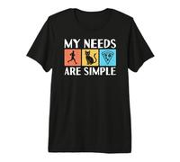 C'est drôle, Mes Besoins sont Simples : Runner Running Cat Pizza T-Shirt Haut de Gamme