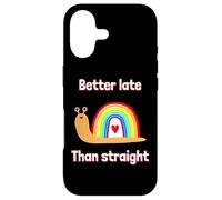 C'est drôle, Mieux Vaut Tard Que Straight Gay Pride Snail Qui Sort Coque pour iPhone 17