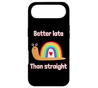 C'est drôle, Mieux Vaut Tard Que Straight Gay Pride Snail Qui Sort Coque pour iPhone Air