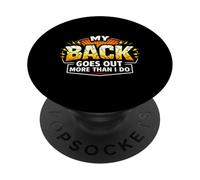 C'est drôle, Mon Dos s'éteint Plus Que Je ne plaisante PopSockets PopGrip Adhésif