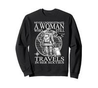 C'est drôle, ne jamais sous-estimer Une Vieille Femme Sweatshirt