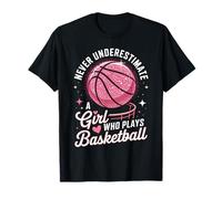 C'est drôle, ne sous-Estimez jamais Une Fille Qui Joue au Basket féminin T-Shirt