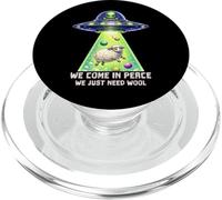 C'est drôle, Nous venons en Paix, Nous Avons Juste Besoin d'un OVNI de Science-Fiction en Laine PopSockets PopGrip pour MagSafe