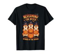 C'est drôle, Peu Importe la sorcière, Attention à l'Halloween des Shibas. T-Shirt