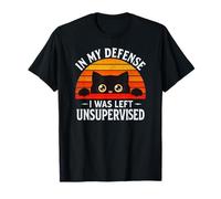C'est drôle pour ma défense, on m'a laissé Un Chat Noir sans Surveillance T-Shirt
