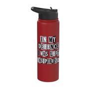 C'est drôle pour ma défense, on m'a laissé un texto de rançon non supervisé Stainless Steel Insulated Water Bottle