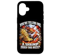 C'est drôle Que tu me racontes Une crevette frite avec ce mème de Riz Coque pour iPhone 16