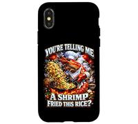 C'est drôle Que tu me racontes Une crevette frite avec ce mème de Riz Coque pour iPhone X/XS