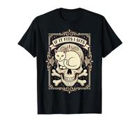 C'est drôle si ça Te va, Je suis Assis, Cat, Sugar Skull, Dia de Los Muertos T-Shirt