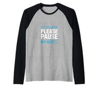 C'est drôle si Je m'effondre, arrête ma Montre en Disant « Coureur » Manche Raglan
