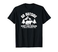 C'est drôle - Sortez, Pire scénario : Un Ours Attaque T-Shirt