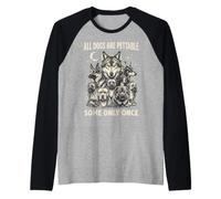 C'est drôle : Tous Les Chiens sont caressables, Certains ne sont qu'une Fois Amoureux des Chiens-Loups Manche Raglan