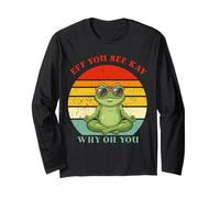 C'est drôle, tu Vois Kay Frog Eff, tu Vois Kay, Pourquoi, Oh, tu Fais du Yoga Manche Longue