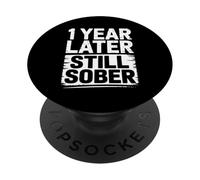 C'est drôle, Un an Plus Tard, Toujours Sobre, de dire sobriété PopSockets PopGrip Adhésif