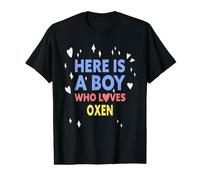 C'est drôle, Voici Un garçon Qui Aime Les bœufs T-Shirt Graphique avec Valeur