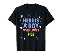 C'est drôle, Voici Un garçon Qui Aime Les cochons T-Shirt Graphique avec Valeur