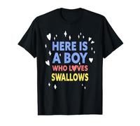 C'est drôle, Voici Un garçon Qui Aime Les Hirondelles T-Shirt Graphique avec Valeur