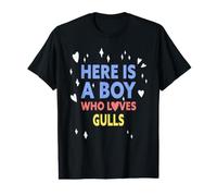 C'est drôle, Voici Un garçon Qui Aime Les mouettes T-Shirt Graphique avec Valeur