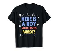 C'est drôle, Voici Un garçon Qui Aime Les perroquets T-Shirt Graphique avec Valeur