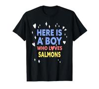 C'est drôle, Voici Un garçon Qui Aime Les saumons T-Shirt Graphique avec Valeur