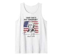 C'est dû Demain drôle 4 Juillet Thomas Jefferson Débardeur