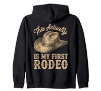 C'est en Fait Mon Premier Fan de Rodeo Funny Cowboy Sweat à Capuche