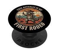 C'est en Fait Mon Premier rodéo Funny Cowboy Fan Men Boys PopSockets PopGrip Adhésif