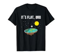 C'est Flat Bro Flat Earth Society T-Shirt Graphique avec Valeur, Homme, Noir, L