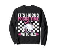 C'est Hocus Pocus Time Witches, Maman drôle, fantôme d'halloween Paresseux Sweatshirt