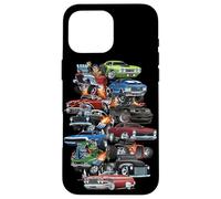 C'est la Folie des Voitures ! Muscle Cars, Voitures Classiques et Dessin animé Hotrods Coque pour iPhone 16 Pro Max