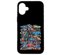 C'est la Folie des Voitures ! Muscle Cars, Voitures Classiques et Dessin animé Hotrods Coque pour iPhone 16 Plus