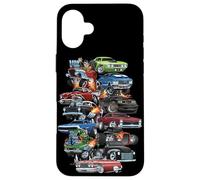 C'est la Folie des Voitures ! Muscle Cars, Voitures Classiques et Dessin animé Hotrods Coque pour iPhone 16 Plus