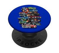 C'est la Folie des Voitures ! Muscle Cars, Voitures Classiques et Dessin animé Hotrods PopSockets PopGrip Adhésif