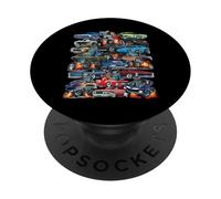 C'est la Folie des Voitures ! Muscle Cars, Voitures Classiques et Dessin animé Hotrods PopSockets PopGrip Adhésif