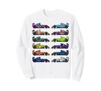 C'est la Folie des Voitures ! Muscle Cars, Voitures Classiques et Dessin animé Hotrods Sweatshirt