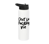 C'EST LA FOUTUE VIE Stainless Steel Insulated Water Bottle