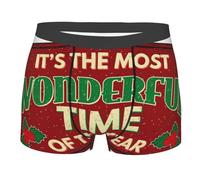 C'est La Plus Belle Période De L'Année Boxers Homme Respirant Boxers Anti-Irritation Trunk pour Hommes Été Quotidien XXL