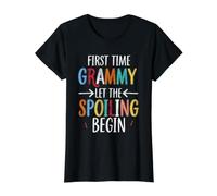 C'est la première Fois Que Grammy Let The Spoiling Begin est fière de sa Grand-mère T-Shirt Graphique avec Valeur, Femme, Noir, XS