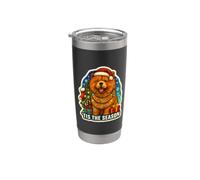 C'est la saison Chow Chow Dog Joyeux Noël, Fêtes, maman, papa Gobelet isotherme en acier inoxydable double paroi
