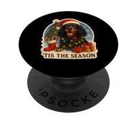 C'est la Saison de Gordon Setter Dog Joyeux Noël, Maman et Papa, Amusant PopSockets PopGrip Adhésif