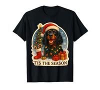 C'est la Saison de Gordon Setter Dog Joyeux Noël, Maman et Papa, Amusant T-Shirt