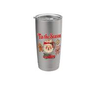 C'est la saison des fêtes de Noël rétro avec du chocolat chaud Gobelet isotherme en acier inoxydable double paroi