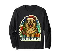 C'est la Saison Keeshond Dog Joyeux Noël, Fêtes, Maman, Papa Manche Longue