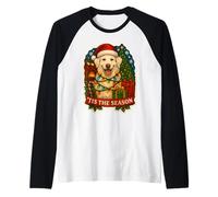 C'est la Saison | Kuvasz Dog | Joyeux Noël, fêtes, Maman, Papa Manche Raglan